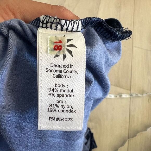 Athleta Cressida Blue Space Dye Racerback Maxi Dress size women's medium - Picture 6 of 7